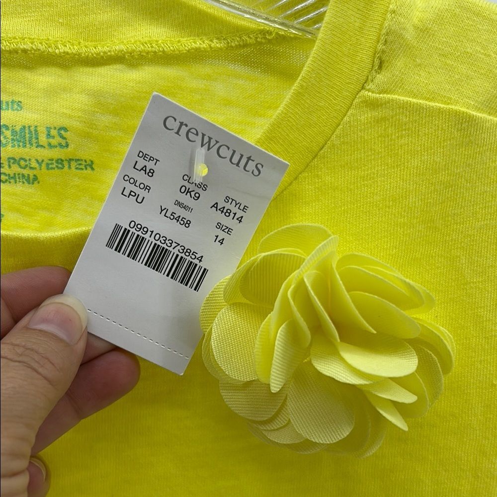 Crewcuts Yellow Short Sleeve Tee Classic Cotton Blend - Picture 3 of 3